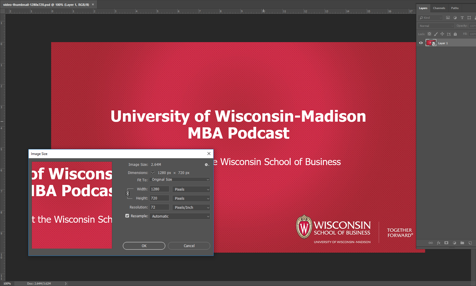 Screen shot of the Adobe Photoshop settings